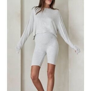 NEW Bumpsuit Maternity Cloud Long Sleeve Crop Tee‎ Heather Grey XS BSCCSTHGRYXS
